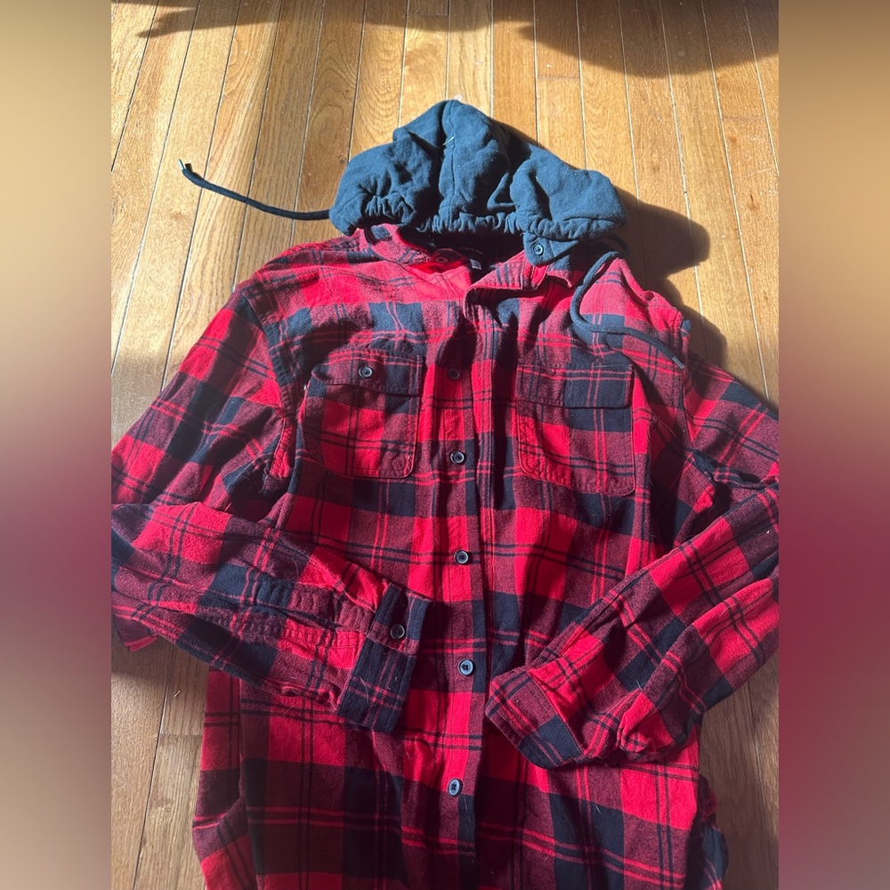Flannel hoodie